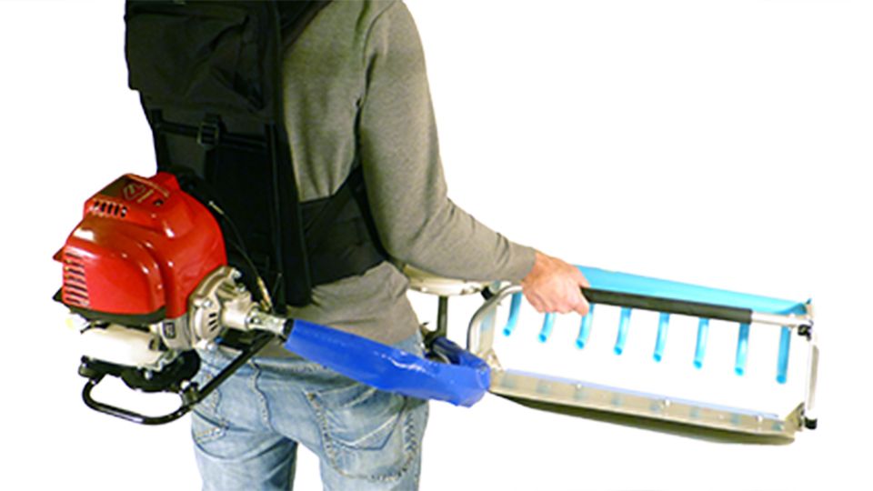 Portable EazyCut 600 Pruning machine on backpack