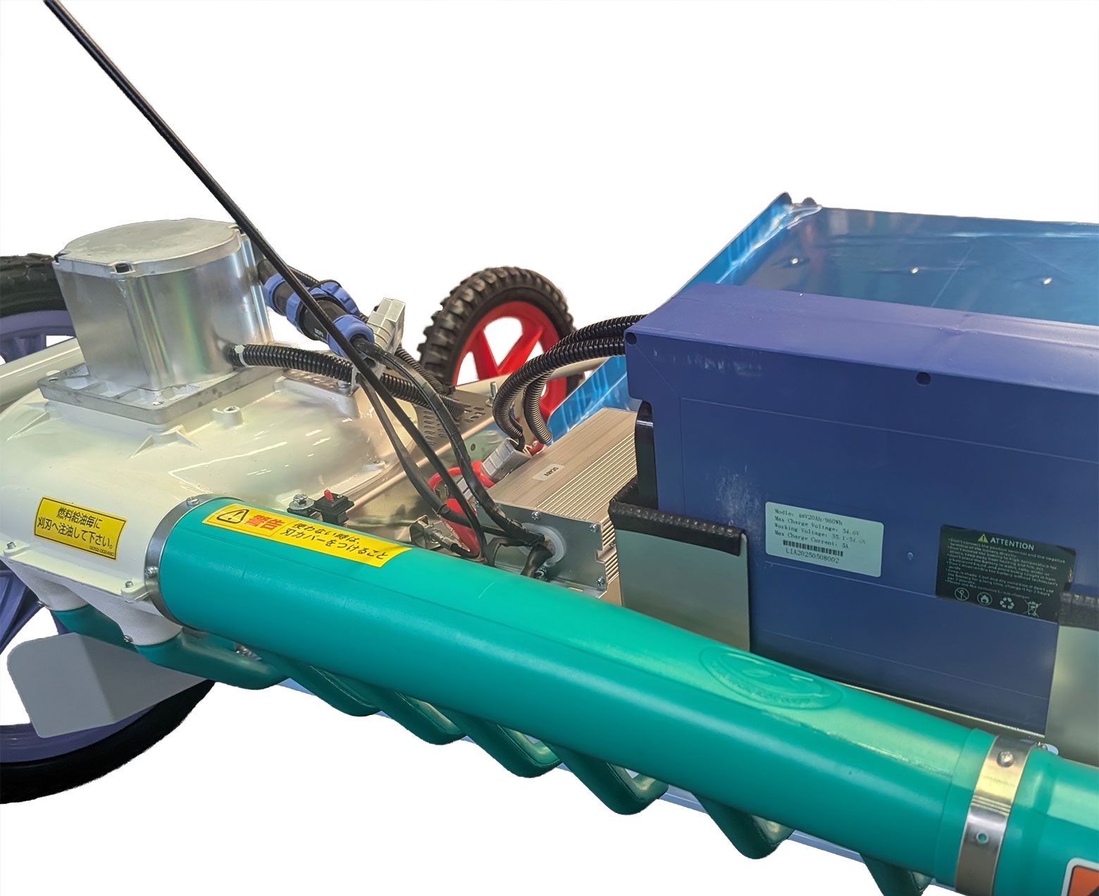 zero emission harvesting machine battery powered